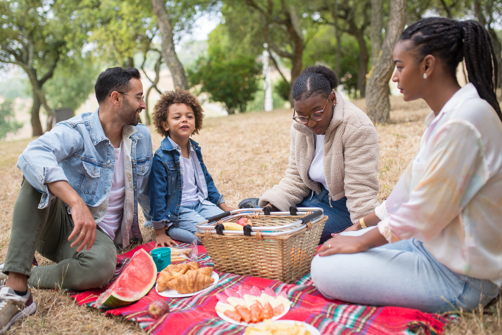 Family Having a Picnic